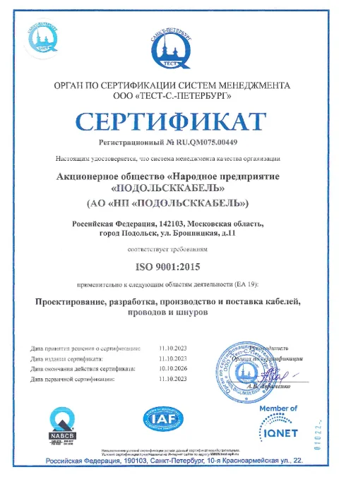 ISO 9001-2015 RU.QM075.004491